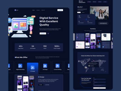 数字代理登陆页面(Digital Agency landing page)