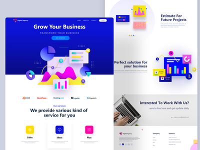 数字代理登陆页面设计(Digital Agency Landing page Design)