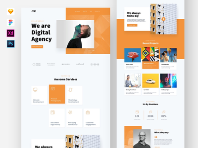 数字代理网站模板(Digital Agency Website Template)