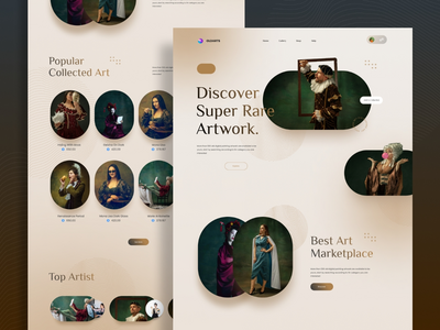数字艺术 NFT 登陆页面(Digital Art NFTs Landing Page)