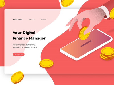数字财务经理 - 横幅和登陆页面(Digital Finance Manager - Banner & Landing Page)