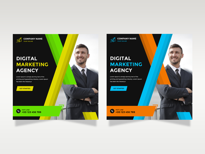 数字营销机构社交媒体帖子横幅模板(Digital Marketing Agency Social Media Post Banner Template)