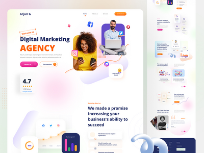 数字营销机构登陆页面(Digital Marketing Agency Landing Page)