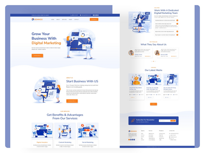 数字营销机构网站模板(Digital Marketing Agency Website Templates)