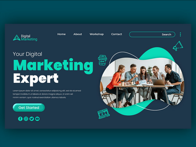数字营销登陆页面设计(Digital Marketing Landing page Design)