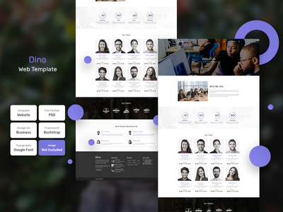 迪尼商务主页PSD网页模板(Dini Business Homepage PSD Web Template)