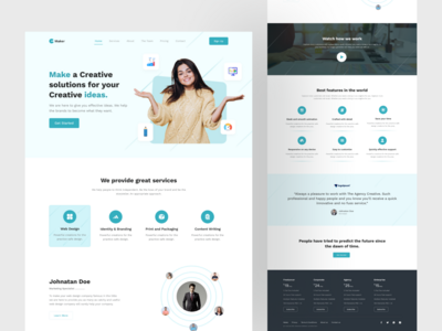 数字代理登陆页面 - 网页设计(Digital Agency Landing Page - Web design)