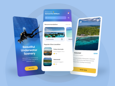 潜水书应用程序设计(Diving Book App Design)
