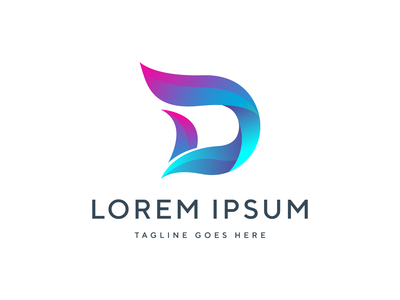 字母标志模板(D letter logo template)