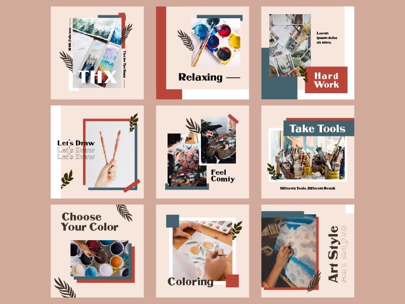 复古老式社交媒体帖子模板(Retro vintage social media post template)