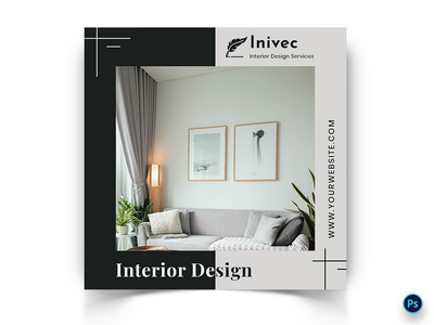 室内社交媒体帖子模板(Interior Social Media Post Template)