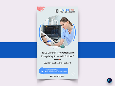 电晕病毒意识社交媒体帖子模板(Corona Virus Awareness Social Media Post Template)