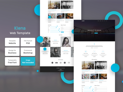 Klena 商业主页 PSD Web 模板(Klena Business Homepage PSD Web Template)