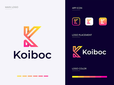 K 现代标志模板(K Modern Logo Template)