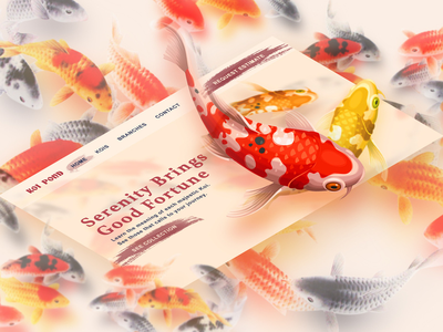 锦鲤池。等距(Koi Pond. Isometric)