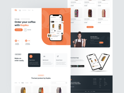 Kopiku - 网站登陆页面(Kopiku - Website Landing Page)