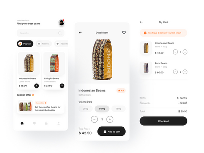 Kopiku - 咖啡店移动应用程序(Kopiku - Coffee Shop Mobile App)