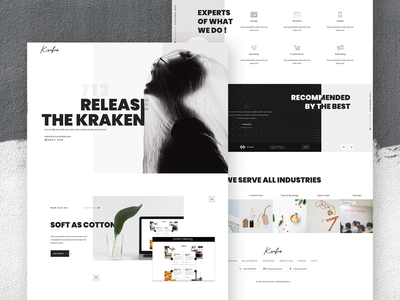 发布 The Kraken - 创意机构 UI 设计(Release The Kraken - Creative agency UI Design)
