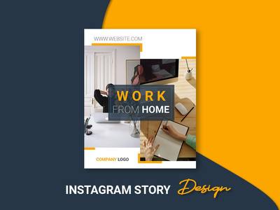 在家工作 Instagram 横幅(Work From Home Instagram Banner)