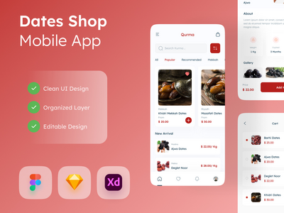 枣果店手机应用程式(Dates Fruit Shop Mobile App)
