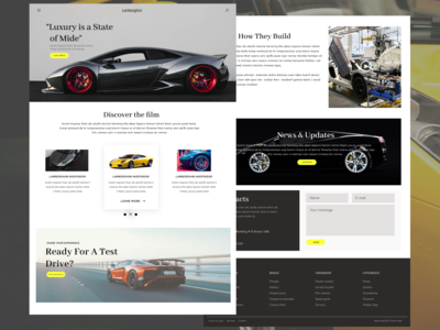 兰博基尼网页登陆页面(Lamborghini web landing page)