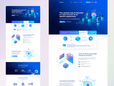 ICO、区块链和加密货币登陆页面(ICO, Blockchain & Cryptocurrency Landing Page)