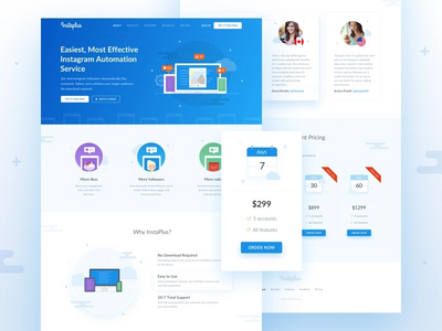 Instaplus 登陆页面设计(Instaplus Landing Page Design)