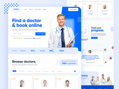 医生医疗登陆页面设计免费(Doctor Medical Landing Page Design Free)