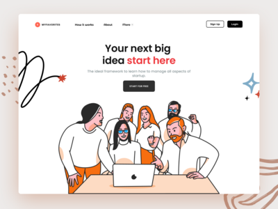 带有生活方式插图 V1.2 的登陆页面(Landing Page With Lifestyle Illustration V1.2)