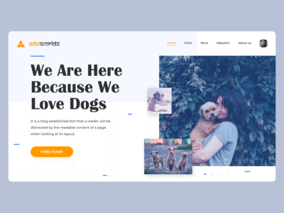 狗网站登陆页面(Dogs Website Landing Page)