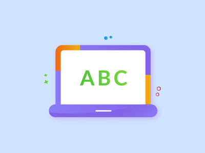 笔记本电脑渐变图标(Laptop gradient icon)