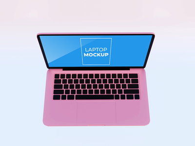 笔记本电脑样机粉红色优雅(Laptop Mockups pink elegant)