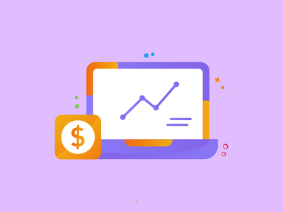 带股票视图的笔记本电脑(Laptop with stock view)