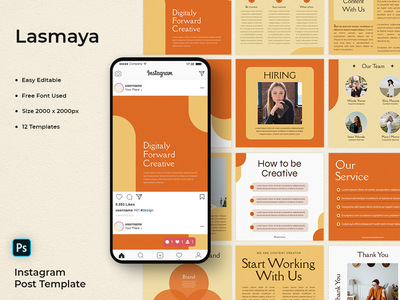 Lasmaya - 内容创作者社交媒体帖子模板(Lasmaya - Content Creator Social Media Post Template)