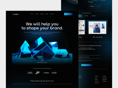 车床 - 数字代理登陆页面(Lathe - Digital Agency Landing Page)