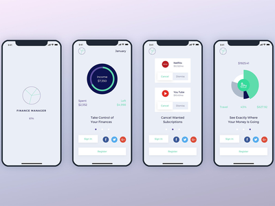 启动屏幕演练 Finance Mobile UI - FP(Launch Screens Walkthroughs Finance Mobile UI - FP)