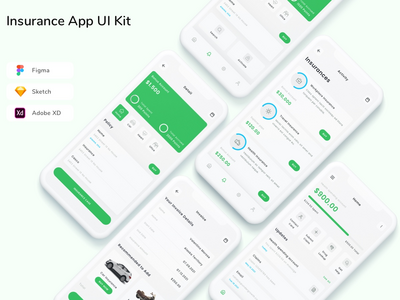 保险应用程序 UI 套件(Insurance App UI Kit)