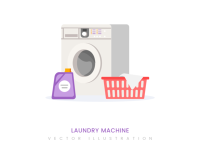 洗衣机矢量图(laundry Machine vector illustration)