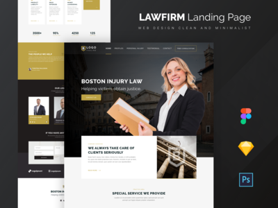 律师事务所登陆页面网站模板(Lawfirm Landing Page Website Template)