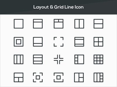 布局和网格线图标(Layout & Grid Line Icon)