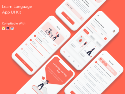 学习语言应用程序 UI 套件(Learn Language App UI Kit)