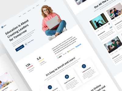 在线教育课程登陆页面设计(Online Education Course Landing Page Design)