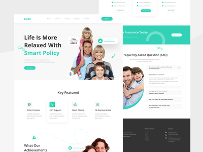 保险登陆页面设计(Insurance Landing Page Design)