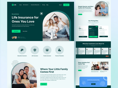 保险登陆页面概念(Insurance Landing Page Concept)