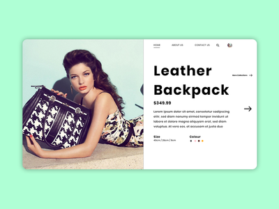 皮革背包登陆页面(Leather Backpack Landing Page)
