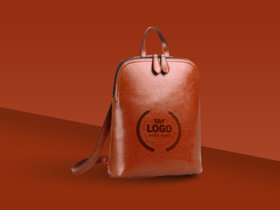 皮包标志样机(Leather Bag Logo Mockup)