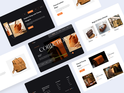 箱包电子商务登陆页面设计(Bags E-commerce Landing page design)