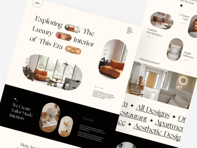 Inter - 室内设计登陆界面(Inter - Interior Design Landing UI)