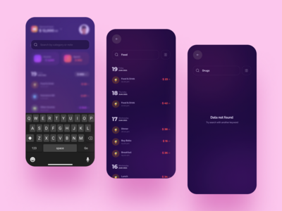 Letify - 资金管理深色主题 UI 套件 V17(Letify - Money Management Dark Theme UI Kit V17)