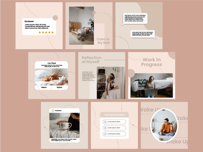 互动社交媒体发布柔和的颜色(Interaction social media post pastel color)